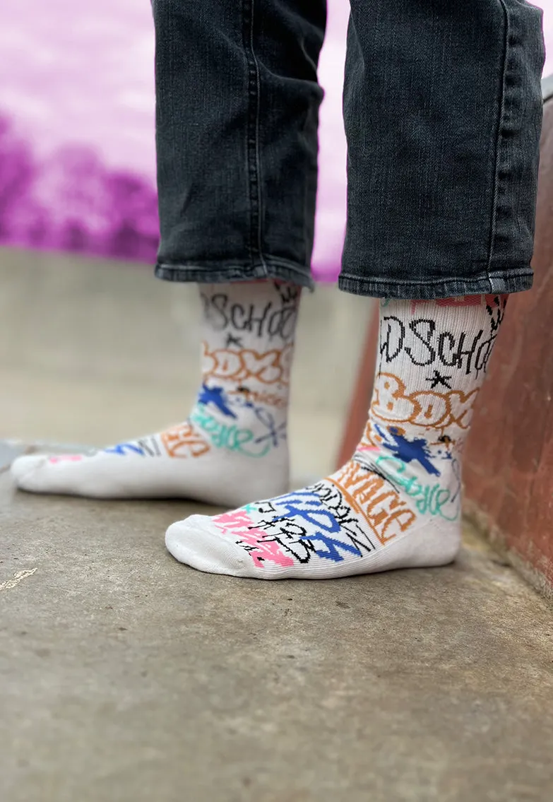 1 Pair Toe Rags® Crew Street Ecru