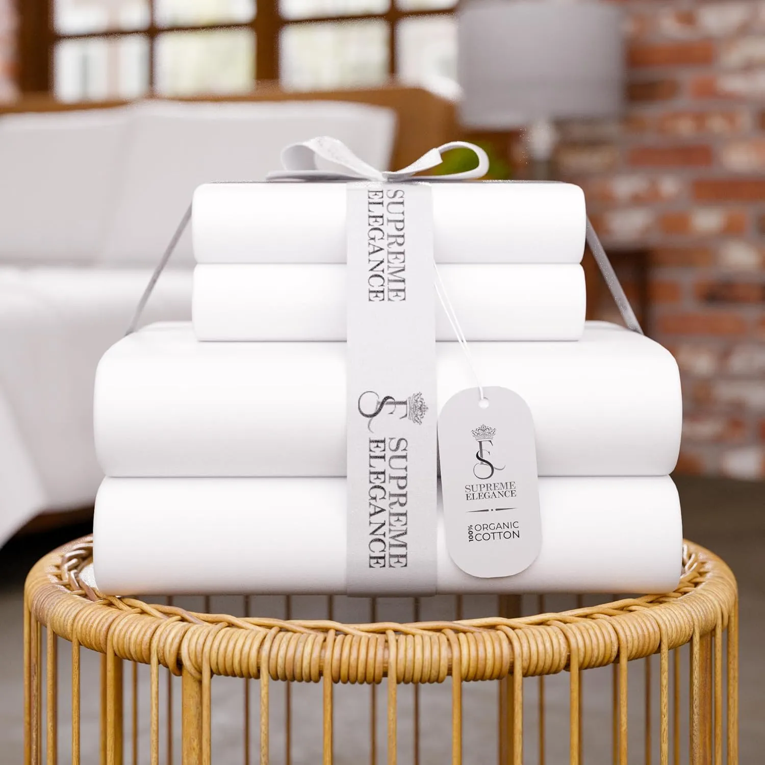 100% Cotton Twin Sheet Set, Organic Cotton Arctic White Sheets, Lightweight & Breathable, College Dorm Room Essentials Twin Bed Sheets with Deep Pockets, Cool & Crisp Percale Sheet Set