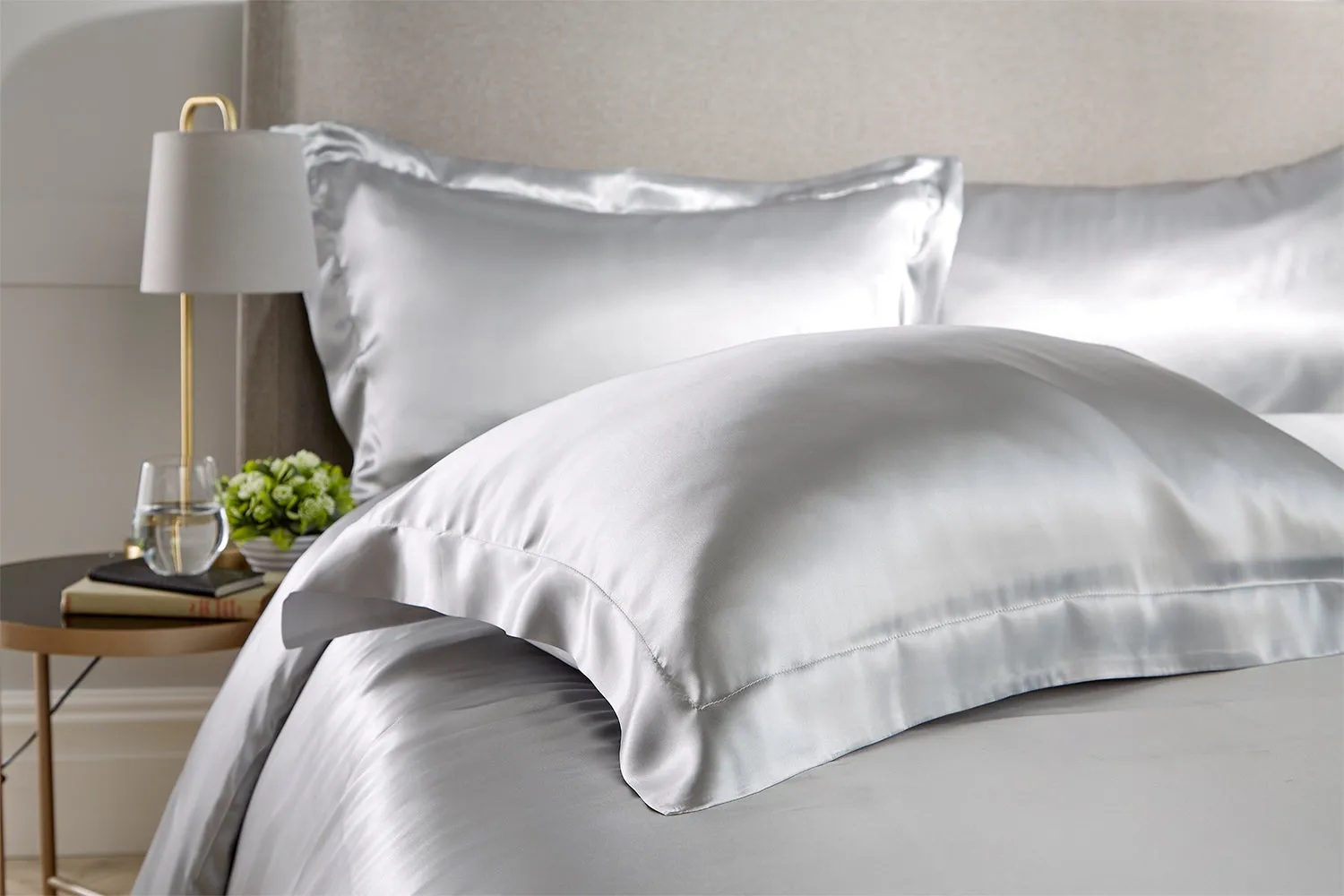 100% Silk Duvet Cover Grey