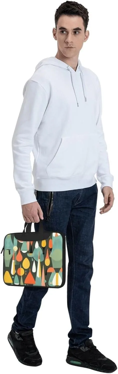 15.6-Inch Laptop Computer And Tablet Shoulder Bag Carrying Case,Business Casual,Music Note Patterns Print