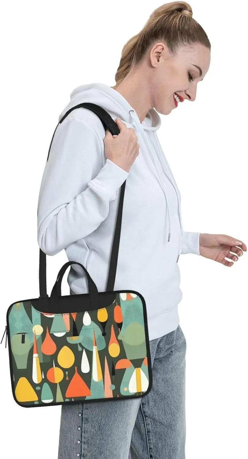 15.6-Inch Laptop Computer And Tablet Shoulder Bag Carrying Case,Business Casual,Music Note Patterns Print