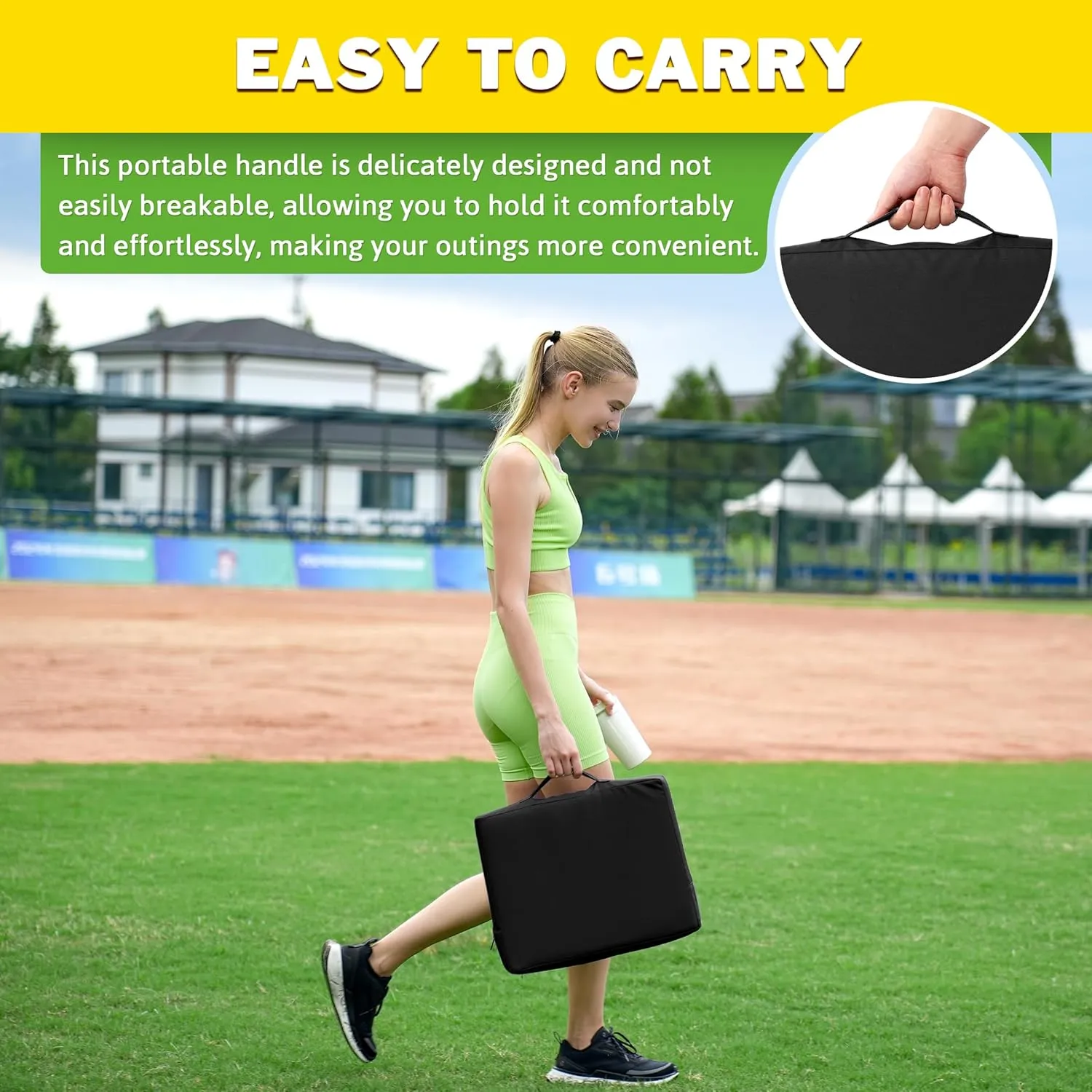 2 Pcs Stadium Seat Cushions Water-Repellent Bleacher Seat Cushions Indoor & Outdoor Seat Cushion for Bleachers Portable Stadium Cushion for Sports Events, Office Chairs, Beaches