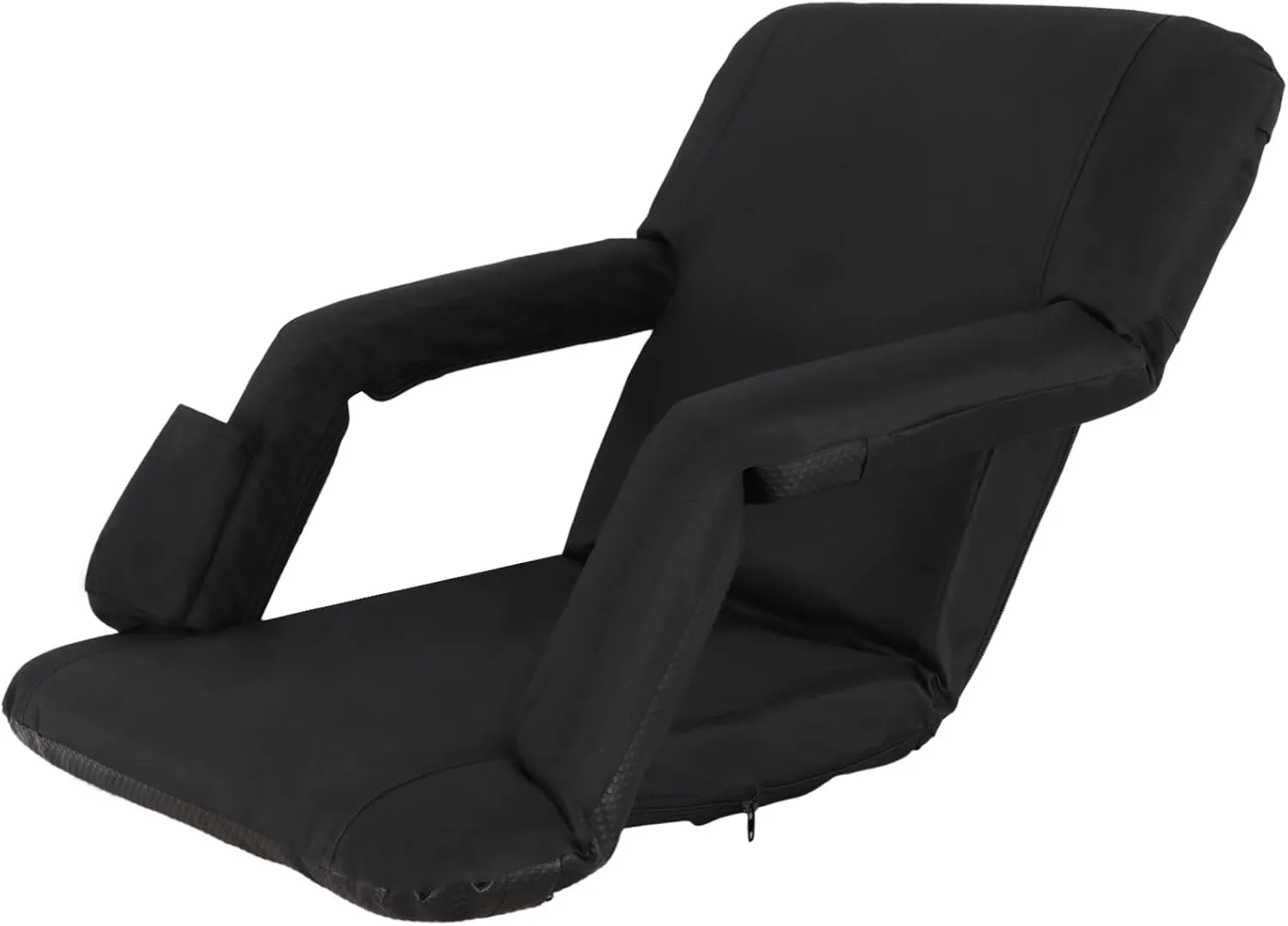 20.5"/25" Wide Stadium Seats for Bleachers Portable Outdoor Floor Chairs with Straps Armrest 6-Reclining Adjustable Back Support Water Resistant Anti-Slip Base