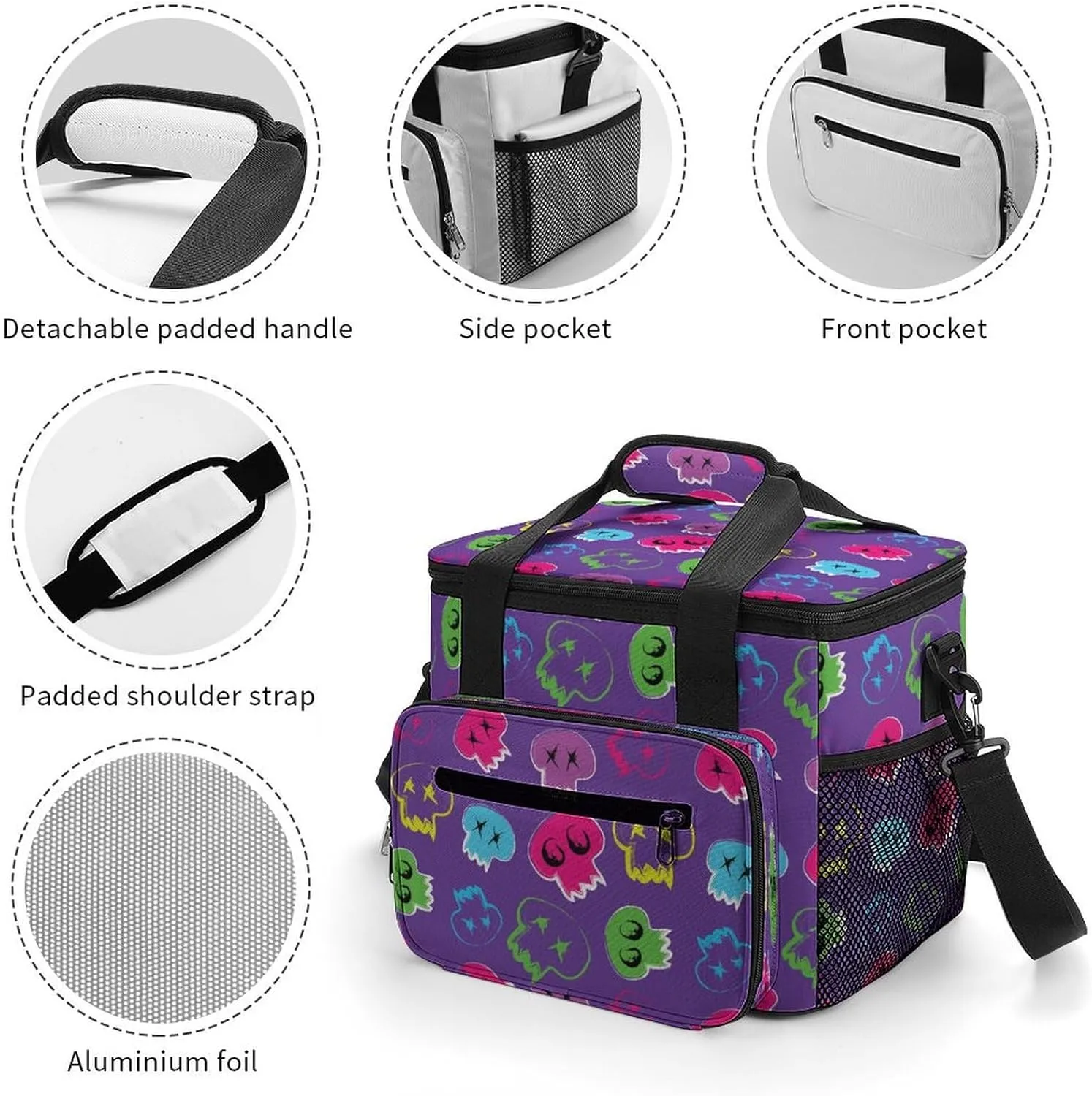 22.5L Waterproof Soft Cooler BagInsulated Lunch Box for Camping Fishing Beach Road Trips