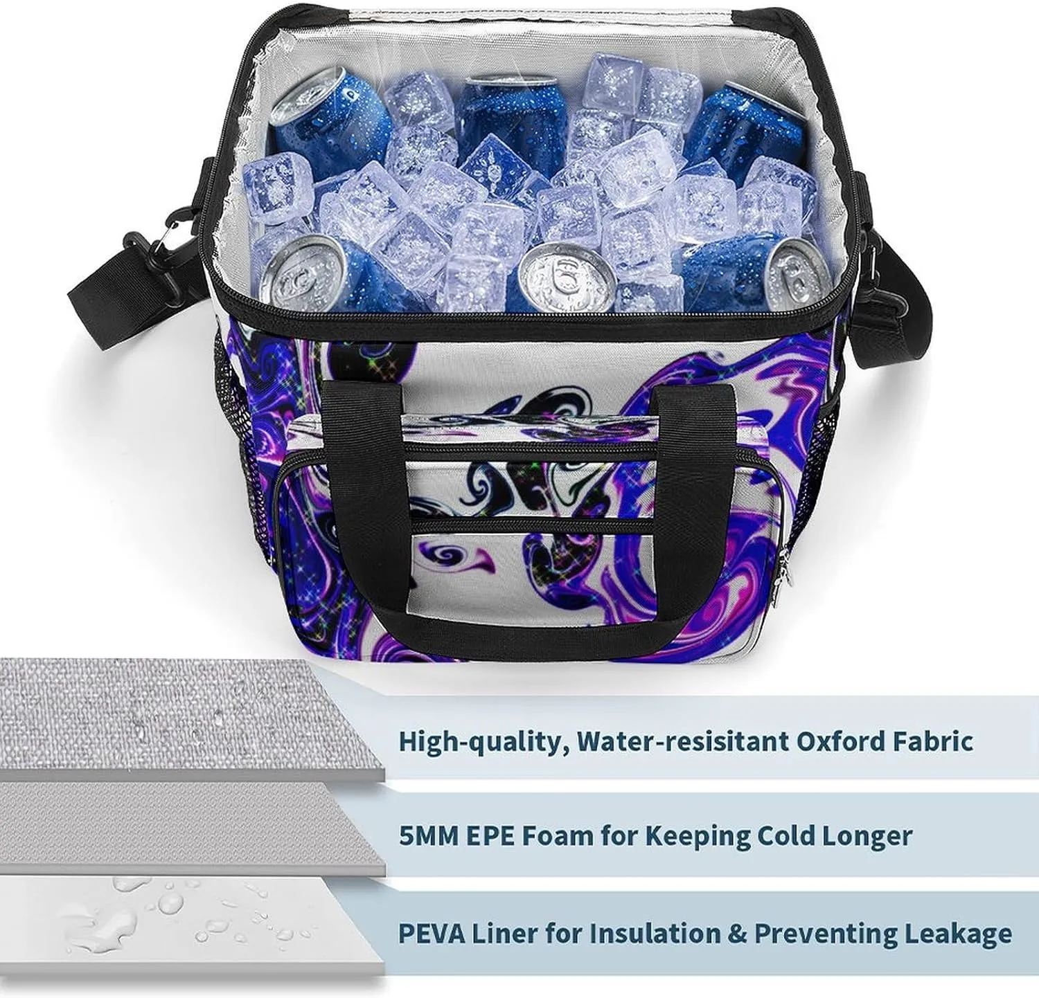 22.5L Waterproof Soft Cooler BagInsulated Lunch Box for Camping Fishing Beach Road Trips
