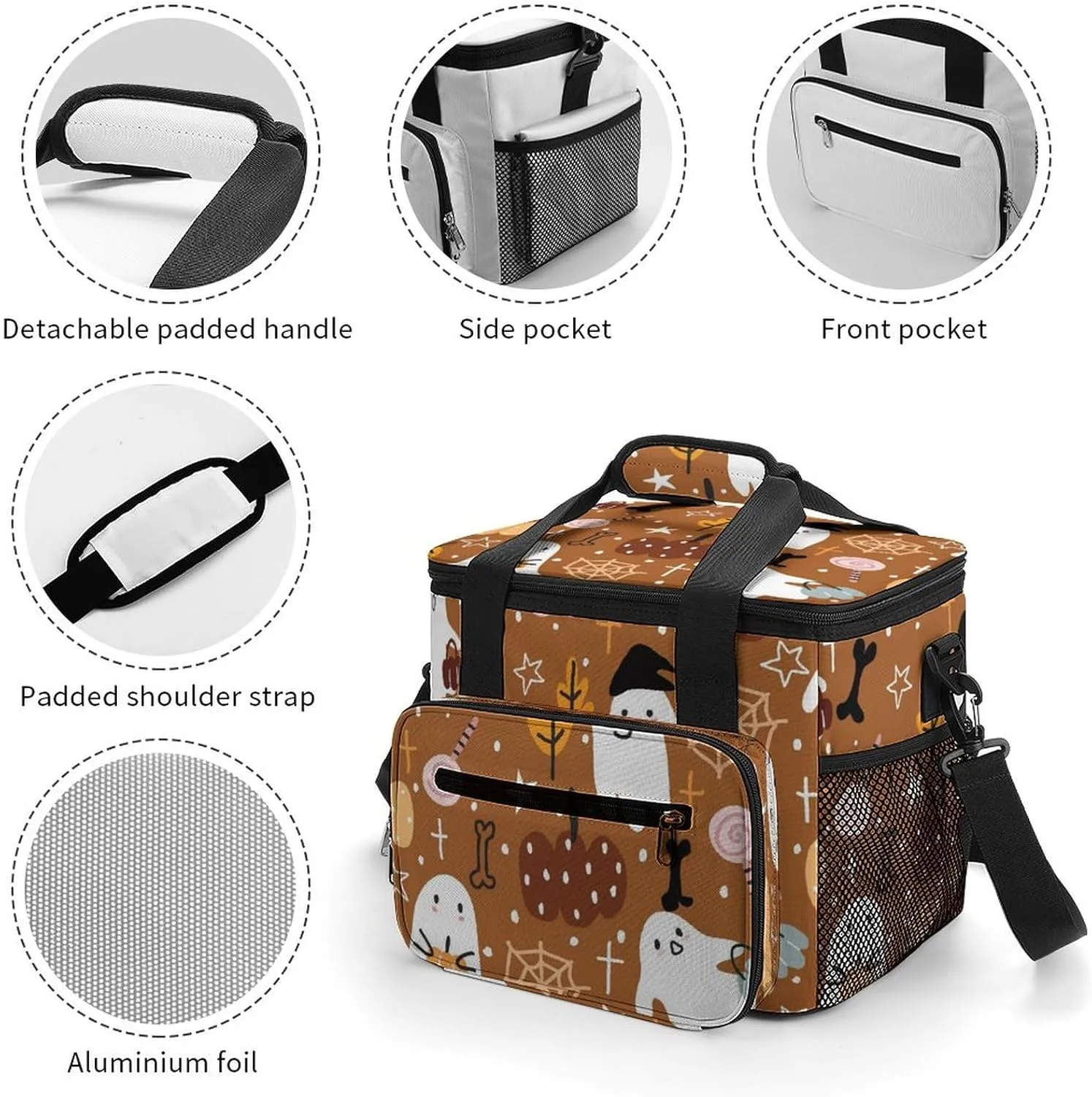 22.5L Waterproof Soft Cooler BagInsulated Lunch Box for Camping Fishing Beach Road Trips