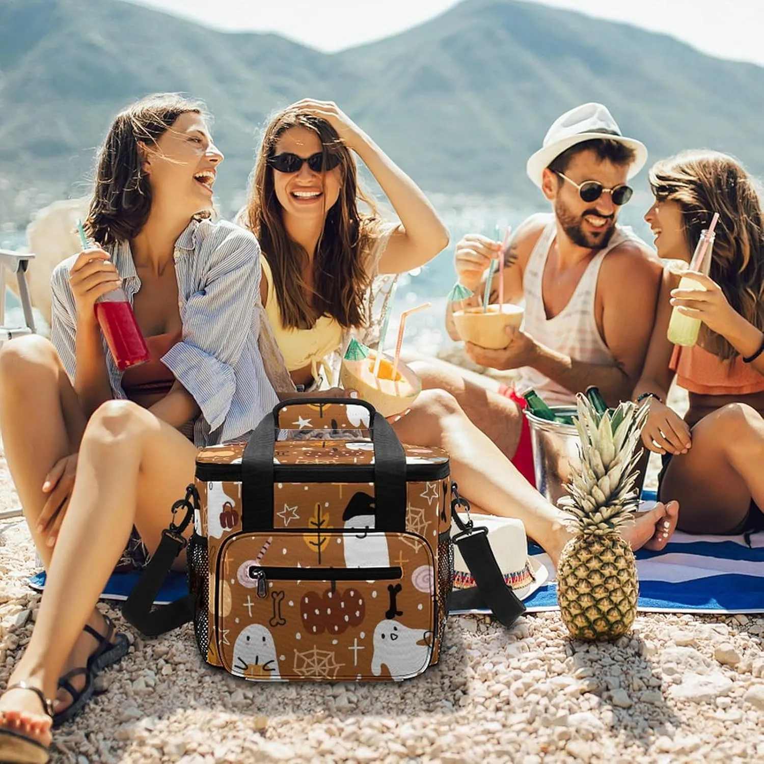 22.5L Waterproof Soft Cooler BagInsulated Lunch Box for Camping Fishing Beach Road Trips