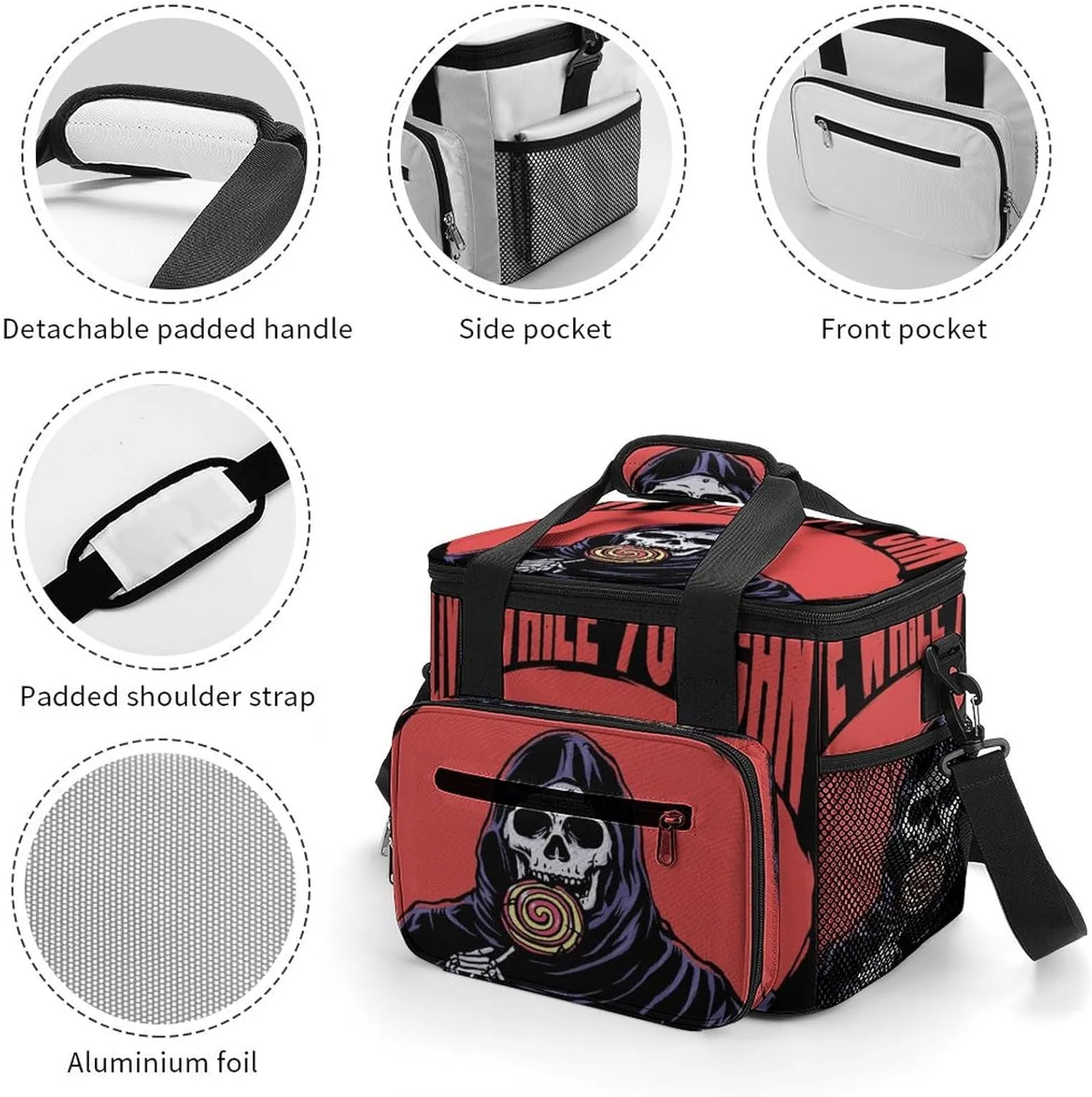 22.5L Waterproof Soft Cooler BagInsulated Lunch Box for Camping Fishing Beach Road Trips