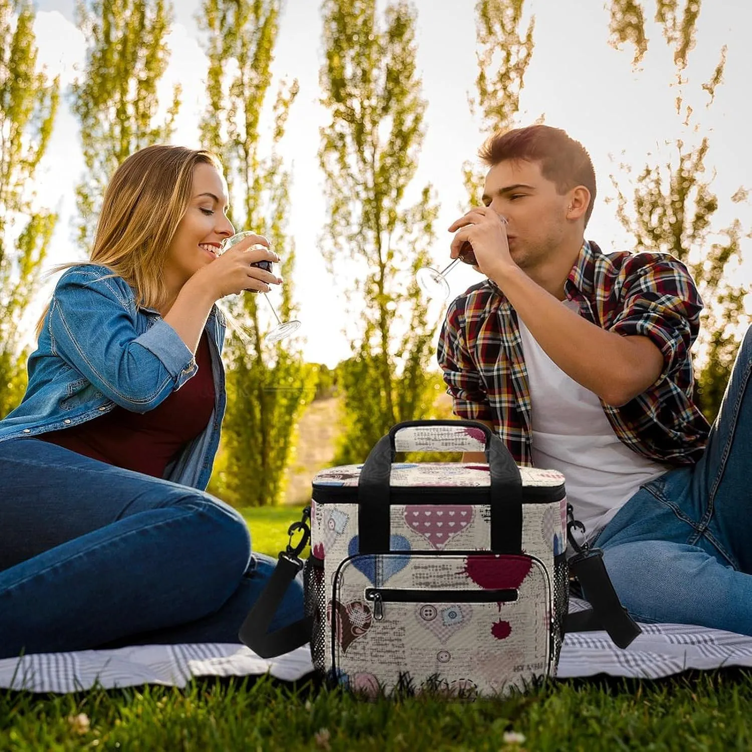22.5L Waterproof Soft Cooler BagInsulated Lunch Box for Camping Fishing Beach Road Trips