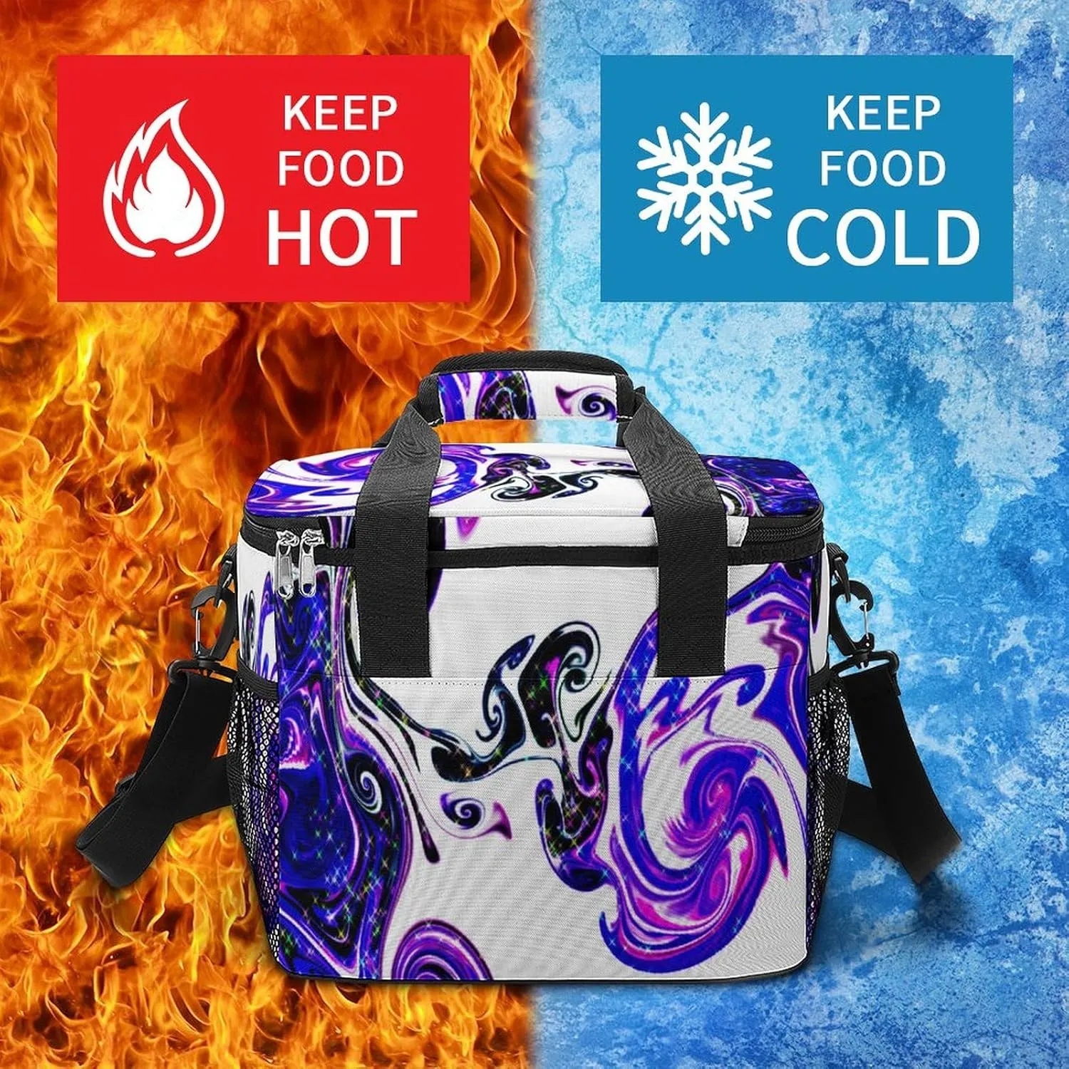 22.5L Waterproof Soft Cooler BagInsulated Lunch Box for Camping Fishing Beach Road Trips