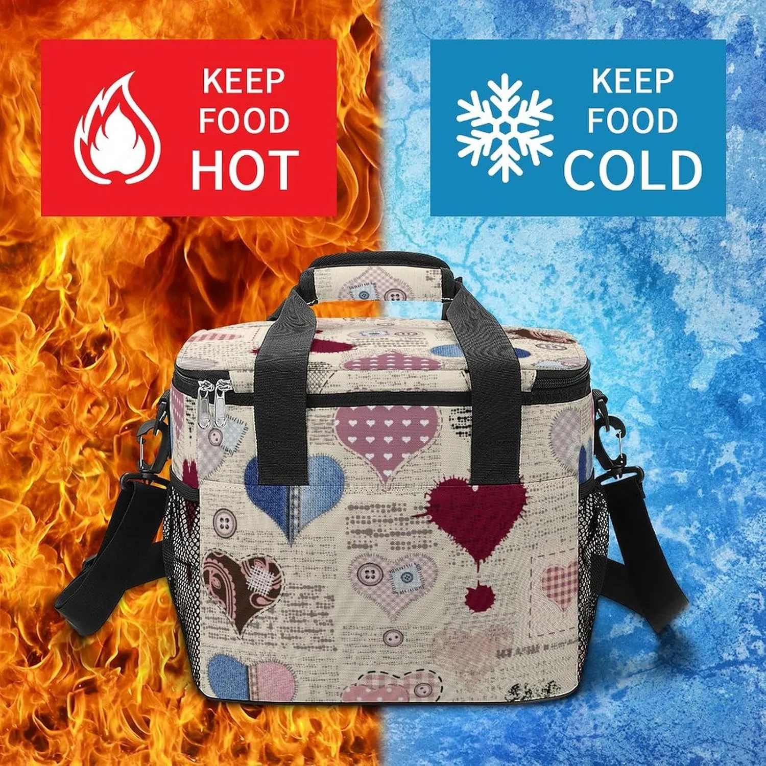 22.5L Waterproof Soft Cooler BagInsulated Lunch Box for Camping Fishing Beach Road Trips