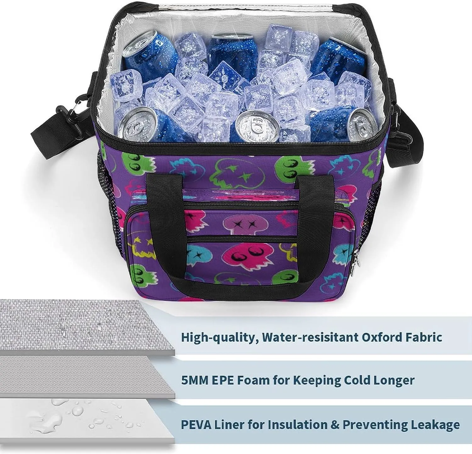 22.5L Waterproof Soft Cooler BagInsulated Lunch Box for Camping Fishing Beach Road Trips