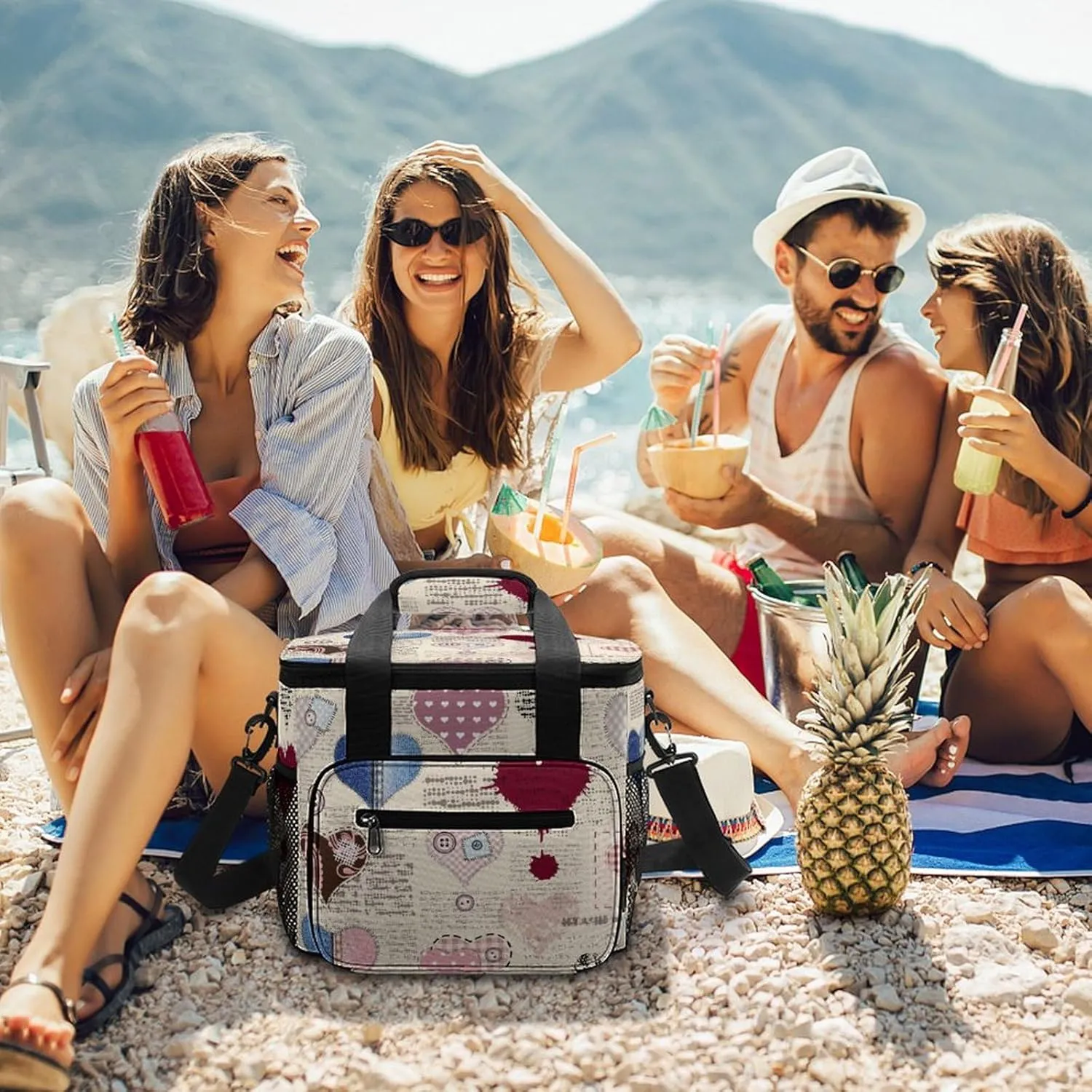 22.5L Waterproof Soft Cooler BagInsulated Lunch Box for Camping Fishing Beach Road Trips