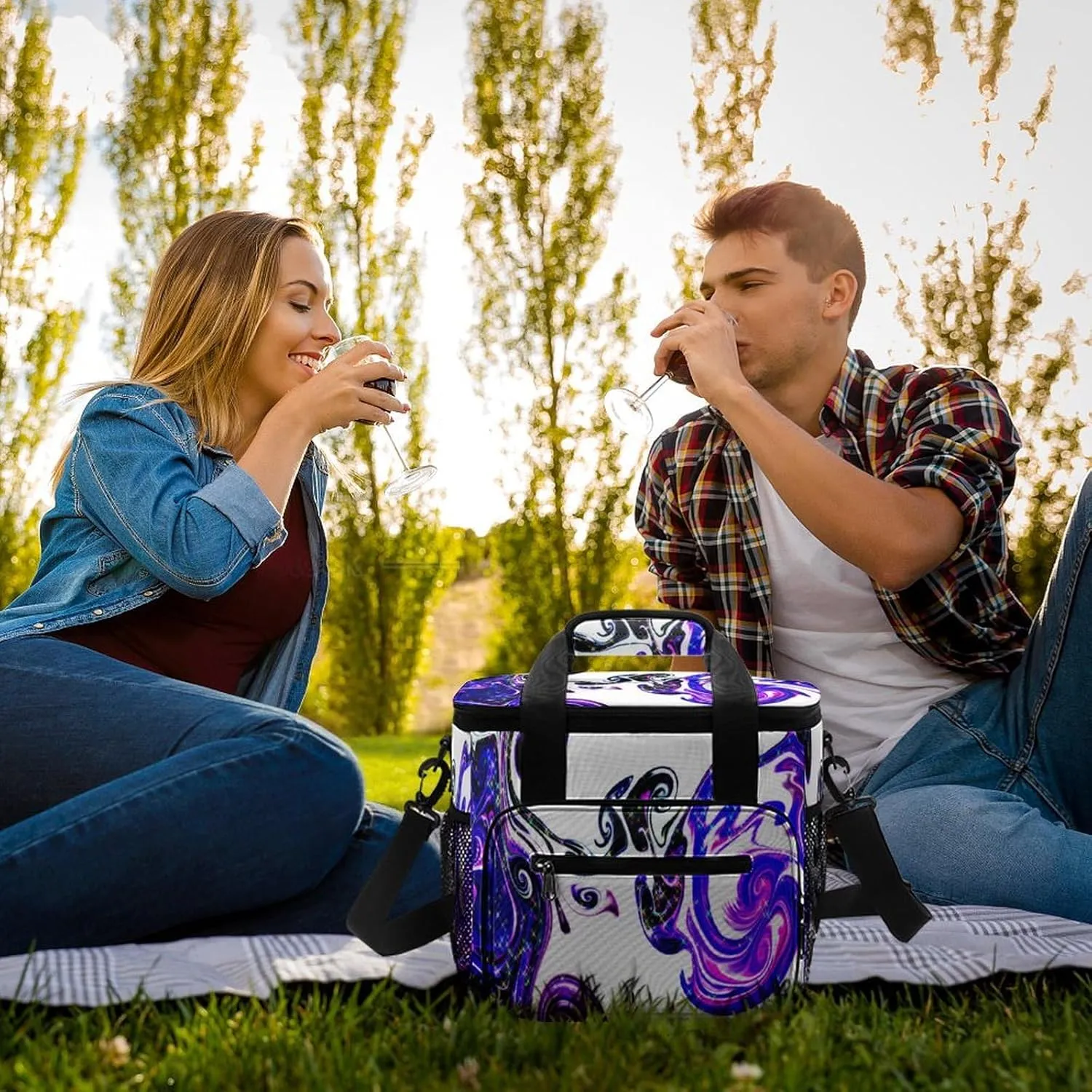 22.5L Waterproof Soft Cooler BagInsulated Lunch Box for Camping Fishing Beach Road Trips