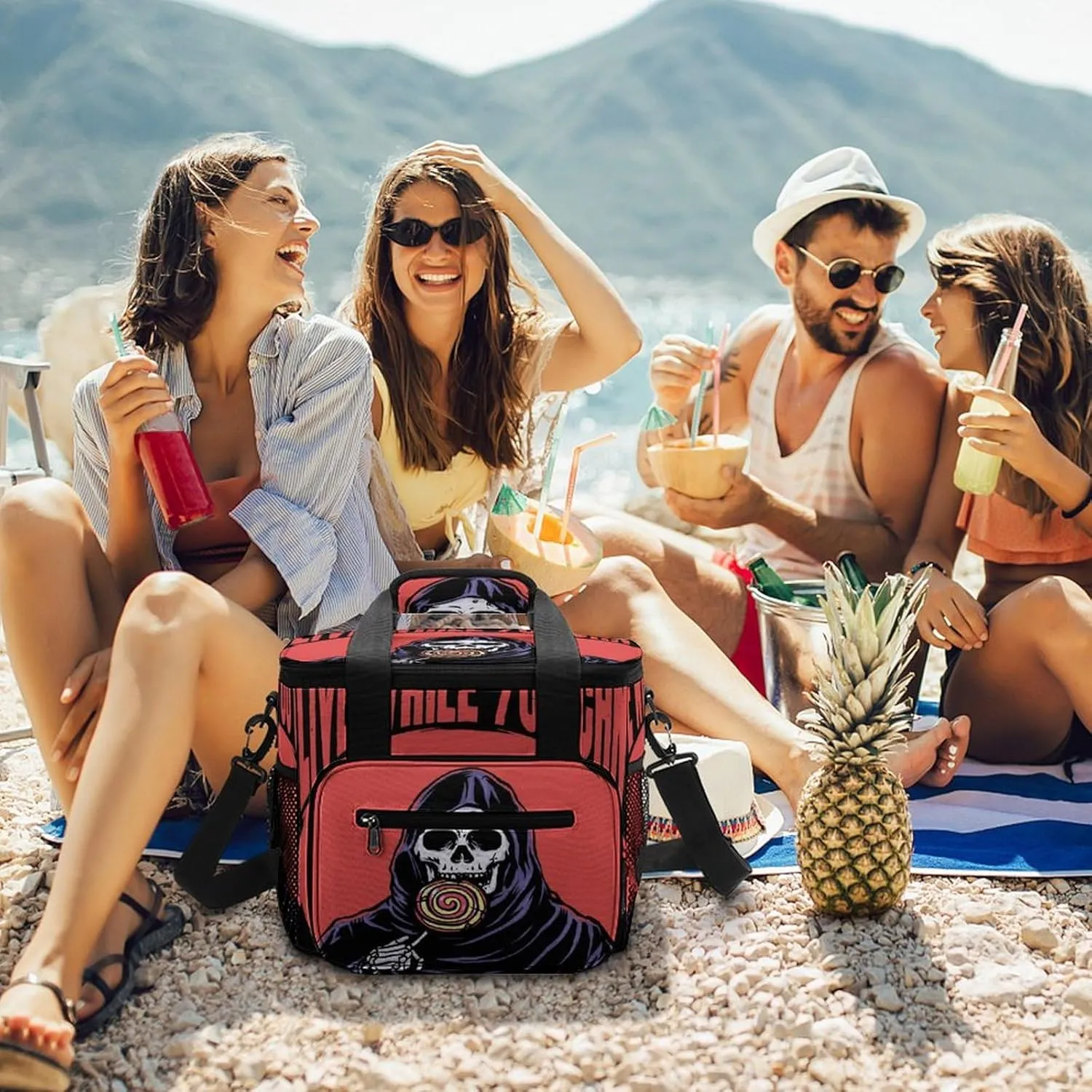 22.5L Waterproof Soft Cooler BagInsulated Lunch Box for Camping Fishing Beach Road Trips