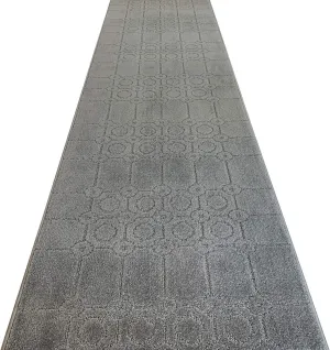 2x8 ft Grey Hallway Runner Rug | Non-Slip Rubber Backed | Washable & Durable | Strong Paw Grip for Dogs | Low Profile, No Shed