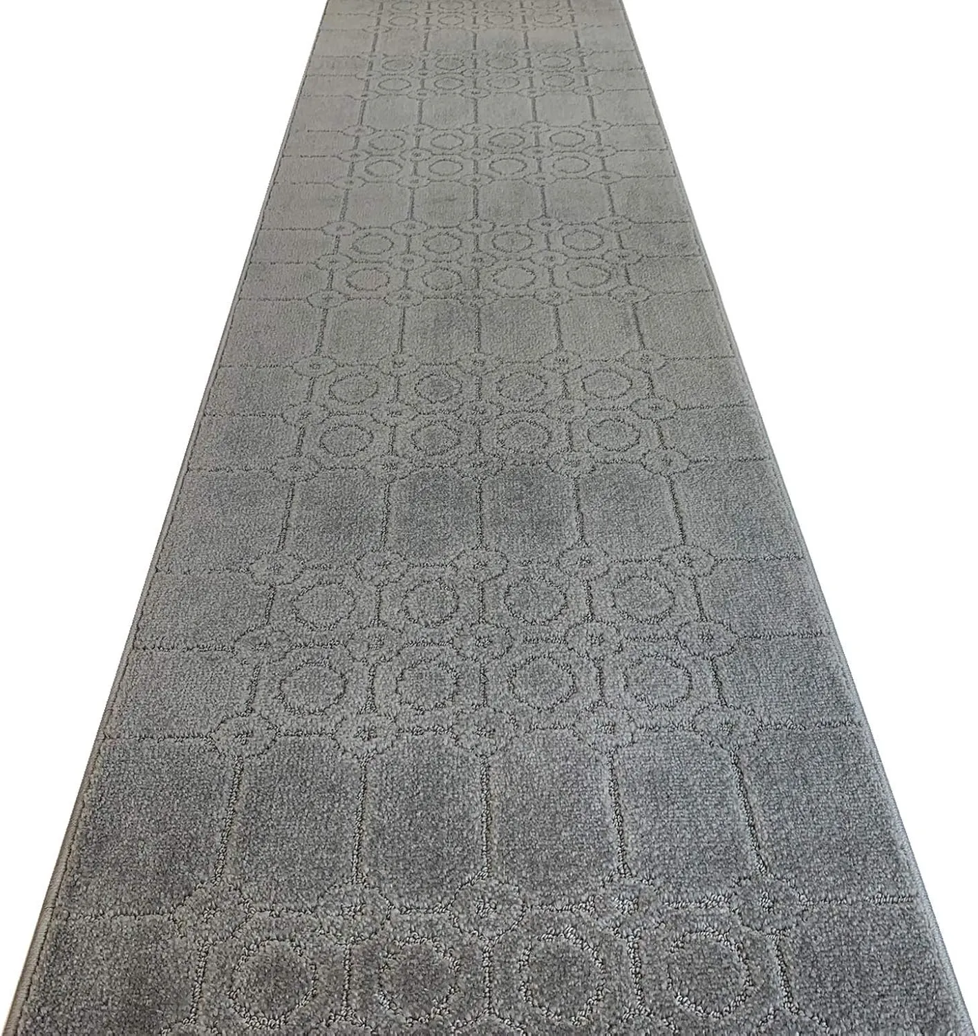 2x8 ft Grey Hallway Runner Rug | Non-Slip Rubber Backed | Washable & Durable | Strong Paw Grip for Dogs | Low Profile, No Shed