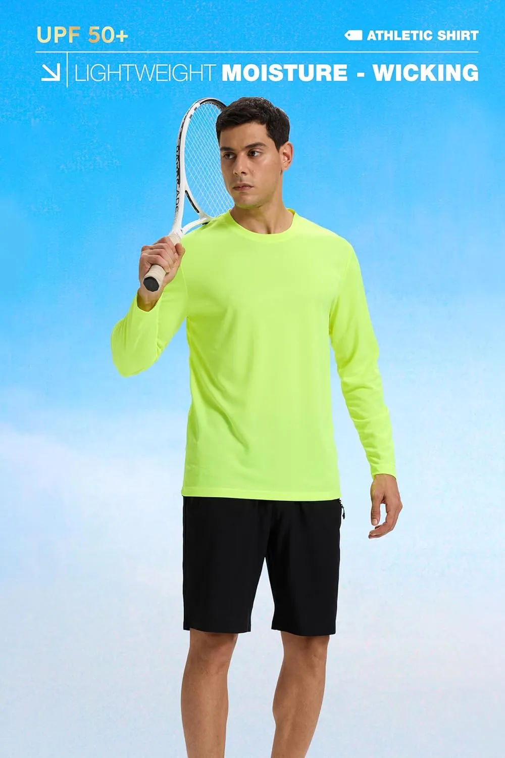 3 Pack Men's Long Sleeve Shirts Sun Protection Shirts Lightweight UPF 50  Rash Guard for Running Workout Fishing