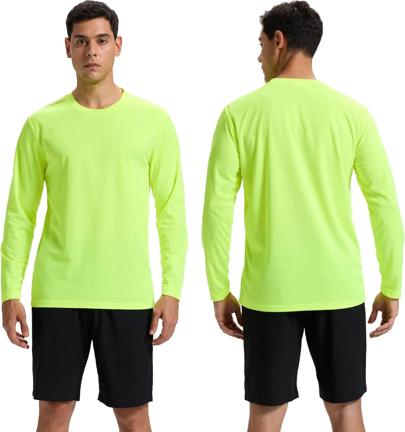 3 Pack Men's Long Sleeve Shirts Sun Protection Shirts Lightweight UPF 50  Rash Guard for Running Workout Fishing