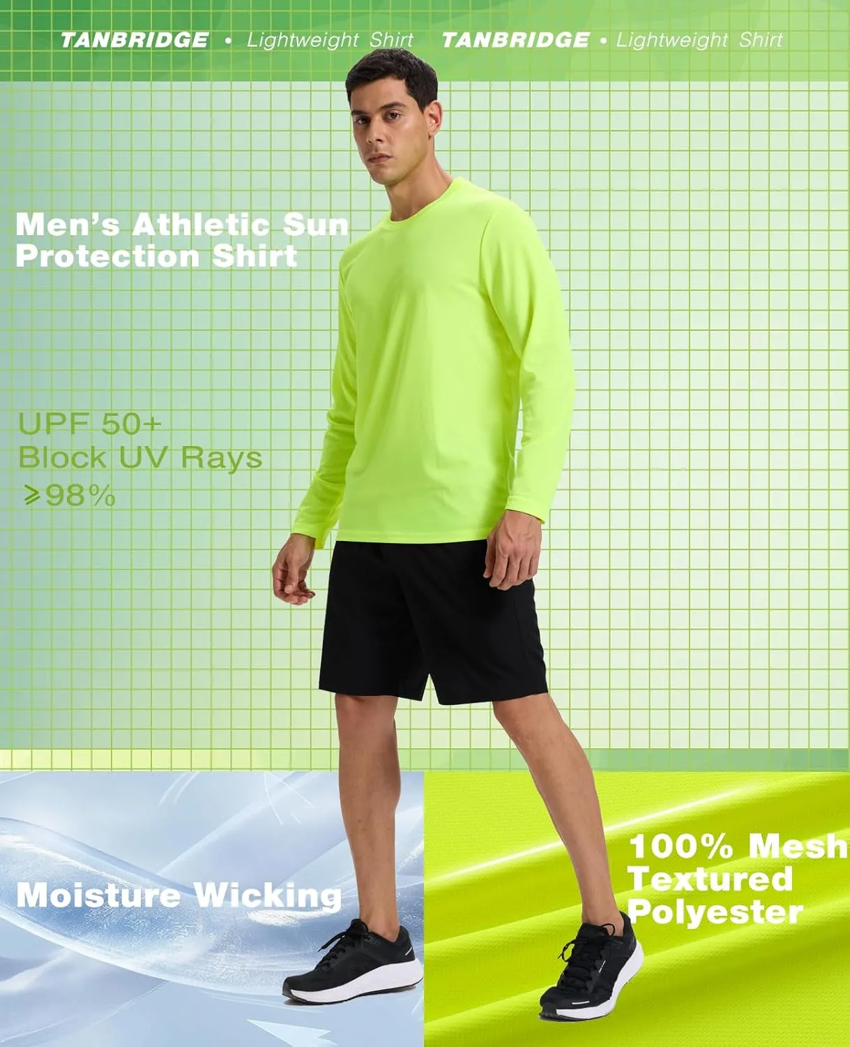 3 Pack Men's Long Sleeve Shirts Sun Protection Shirts Lightweight UPF 50  Rash Guard for Running Workout Fishing