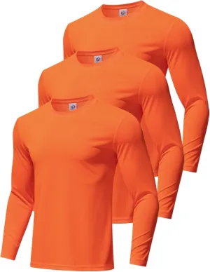 3 Pack Men's Long Sleeve Shirts Sun Protection Shirts Lightweight UPF 50  Rash Guard for Running Workout Fishing