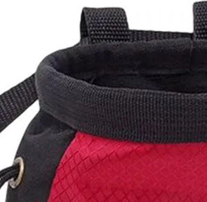 3X Rock Climbing Bouldering Chalk Bag Bucket Red