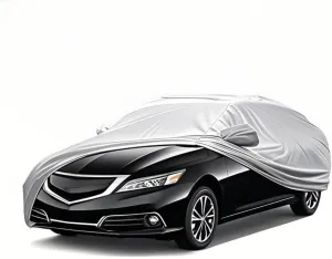 5-Layer All-Weather Waterproof Light-Weight Car Cover for Acura NSX.Full Car Cover Outdoor Waterproof Sun Rain Snow Hail Protection,with a Free Storage Bag (Silver 2017-2022)