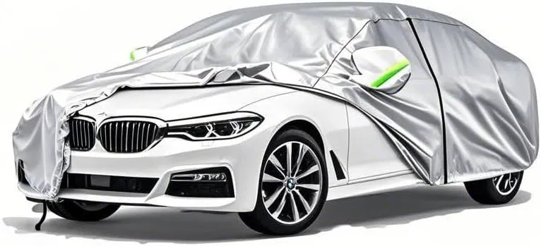 5-Layer All-Weather Waterproof Light-Weight Car Cover for BMW Z4.Full Car Cover Outdoor Waterproof Sun Rain Snow Hail Protection,with a Free Storage Bag (Silver 2019-2025)