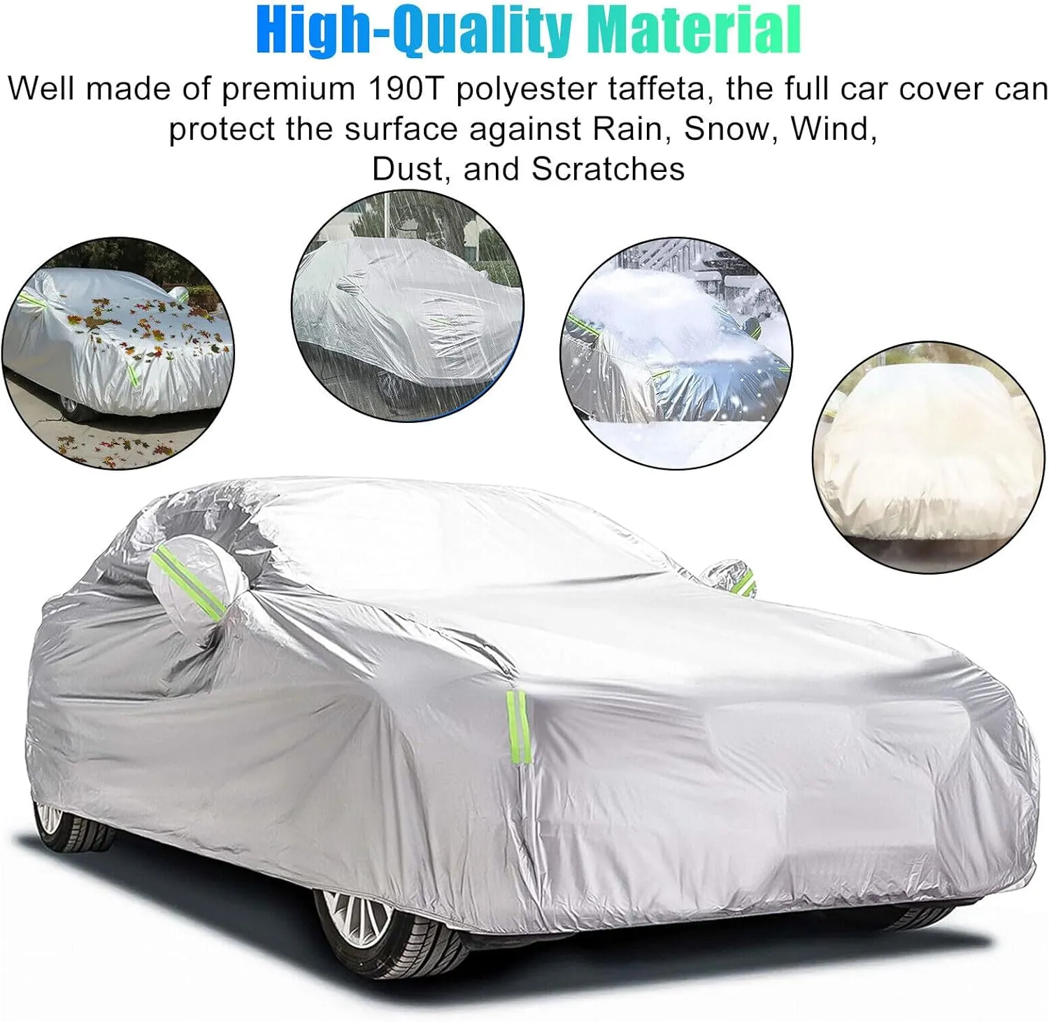 5-Layer All-Weather Waterproof Light-Weight Car Cover for BMW Z4.Full Car Cover Outdoor Waterproof Sun Rain Snow Hail Protection,with a Free Storage Bag (Silver 2019-2025)
