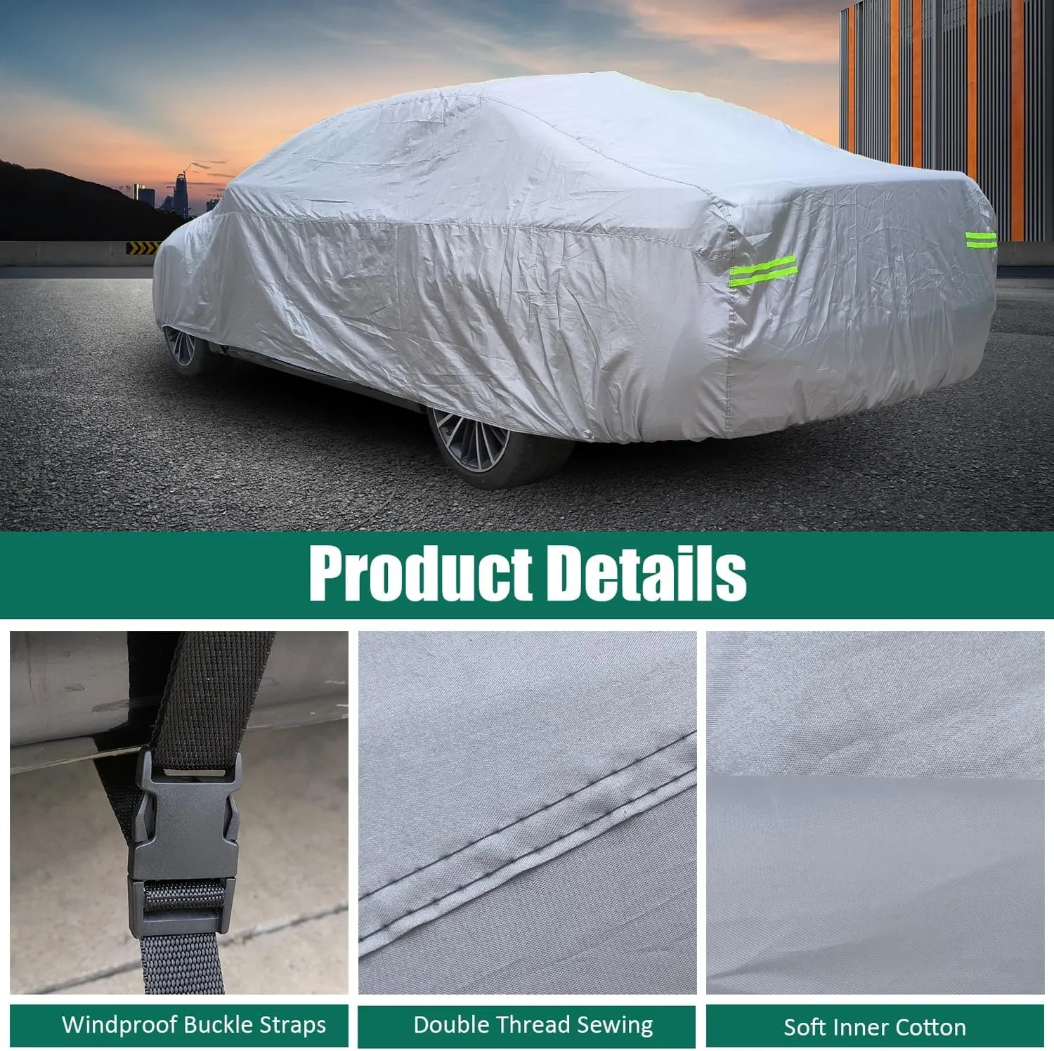 5-Layer All-Weather Waterproof Light-Weight Car Cover for BMW Z4.Full Car Cover Outdoor Waterproof Sun Rain Snow Hail Protection,with a Free Storage Bag (Silver 2019-2025)
