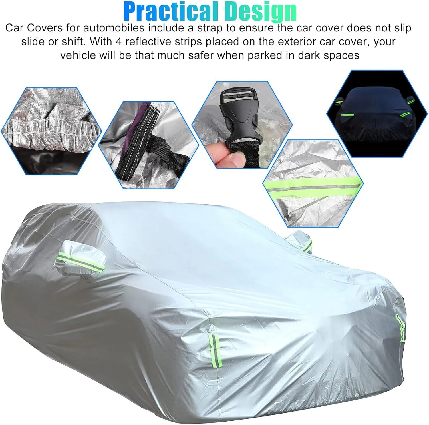 5-Layer All-Weather Waterproof Light-Weight Car Cover for BMW Z4.Full Car Cover Outdoor Waterproof Sun Rain Snow Hail Protection,with a Free Storage Bag (Silver 2019-2025)