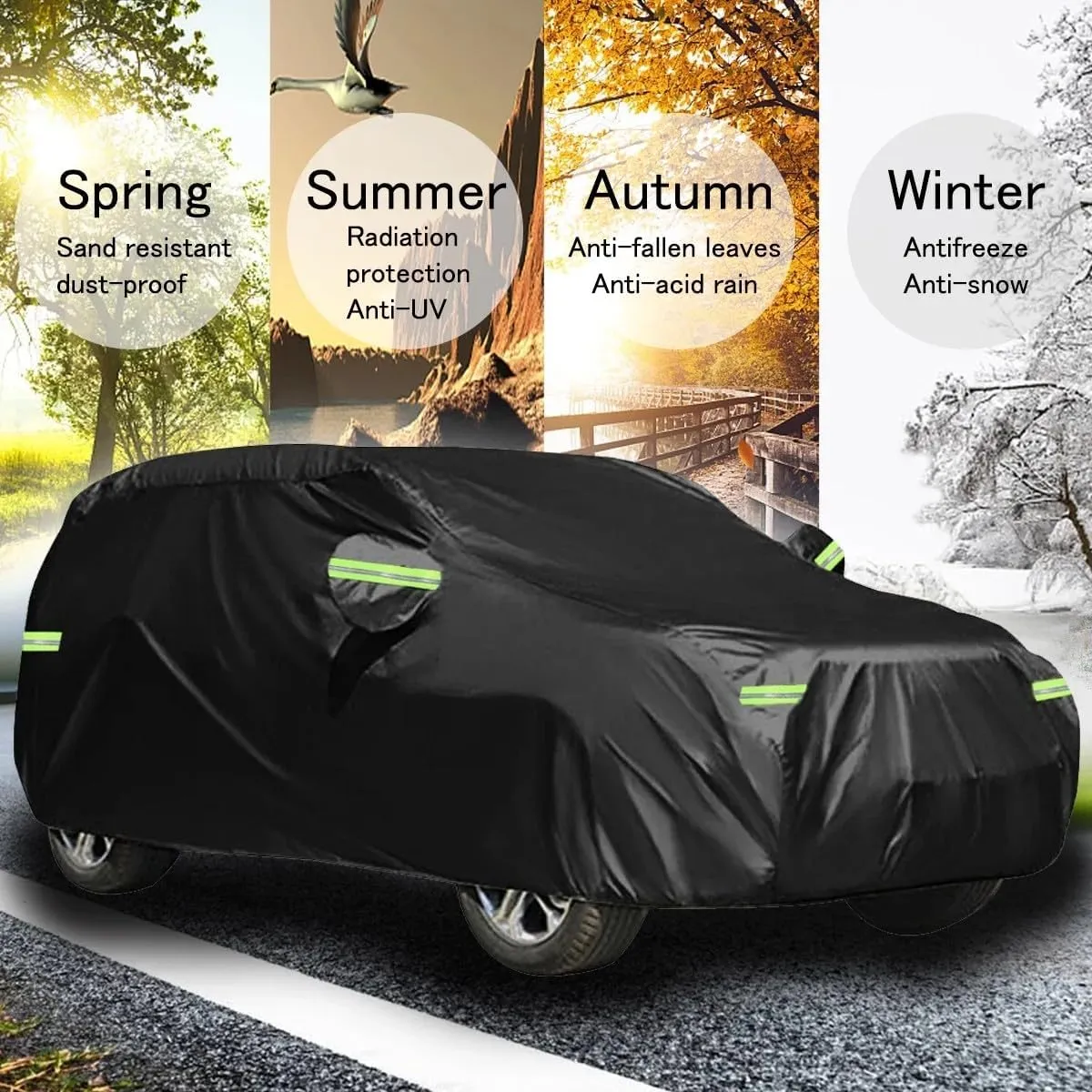 5-Layer All-Weather Waterproof Light-Weight Car Cover for Toyota Crown Signia 2025.Full Car Cover Outdoor Waterproof Sun Rain Snow Hail Protection,with a Free Storage Bag (Black)
