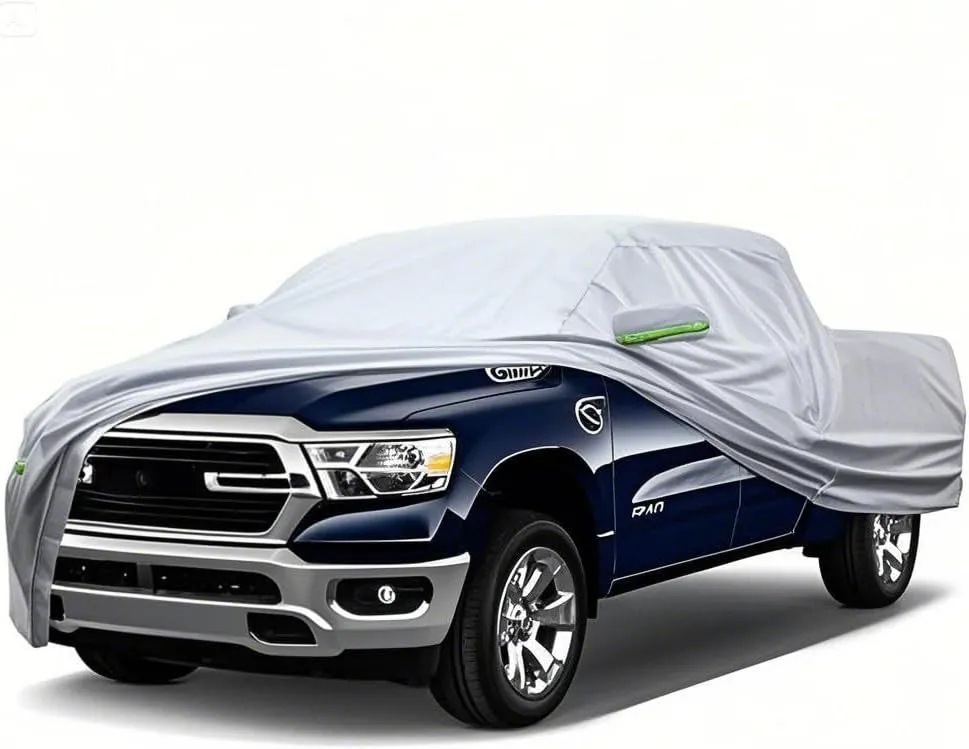 5-Layer All-Weather Waterproof Light-Weight MPV Car Cover for Toyota Tacoma.Full Car Cover Outdoor Waterproof Sun Rain Snow Hail Protection (Silver Tacoma 2016-2023)