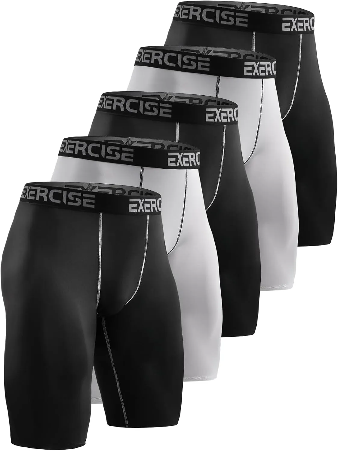 5 Pack Compression Shorts Men Compression Underwear for Men Athletic Mens Spandex Baselayer,Running,Workout