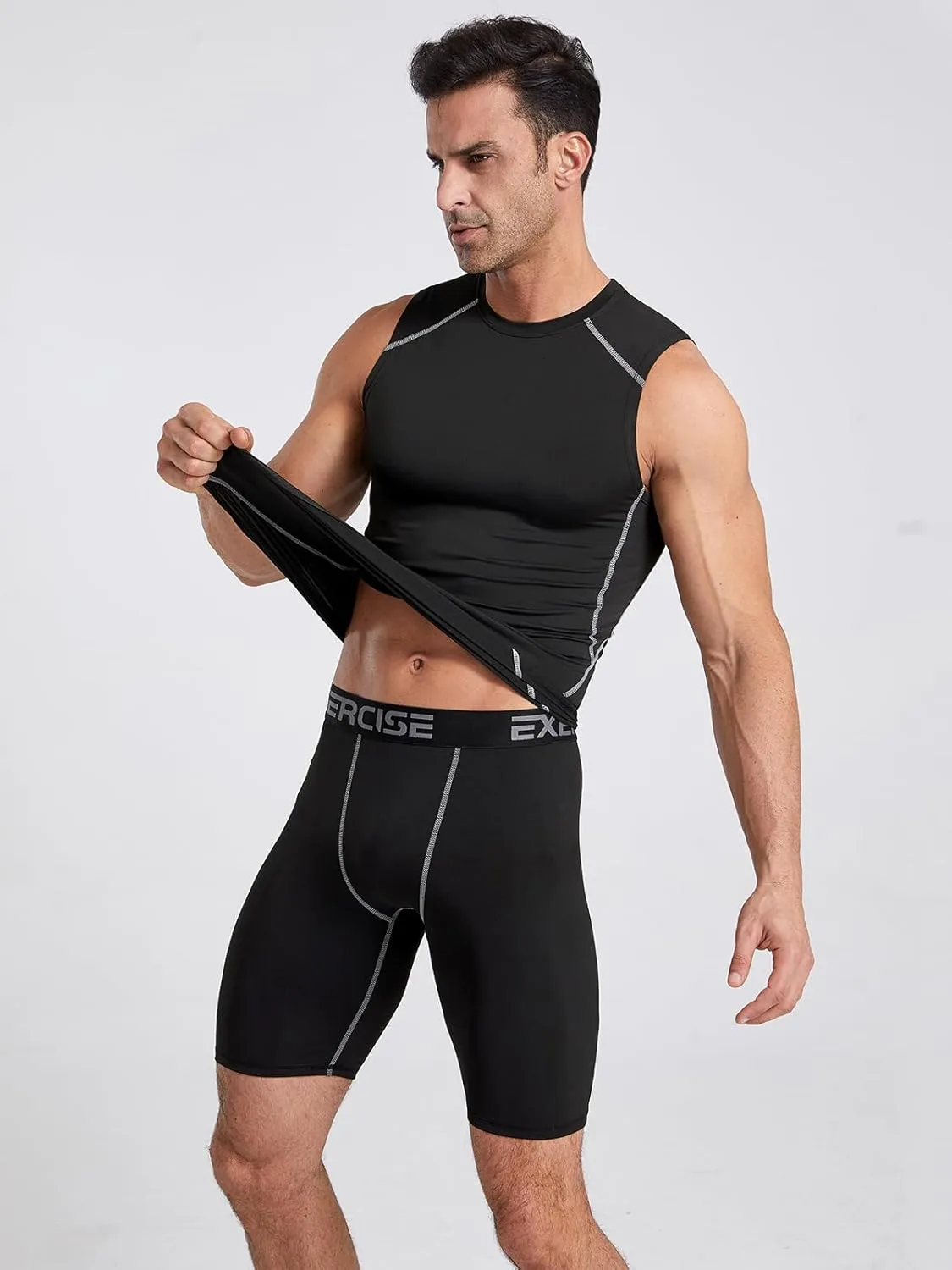 5 Pack Compression Shorts Men Compression Underwear for Men Athletic Mens Spandex Baselayer,Running,Workout