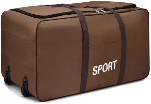 600D Camouflage Luggage Moving Big Bag Thick Waterproof Oxford Cloth Moving Artifact Large Storage Men's Travel Bags Duffle Bag(Brown)