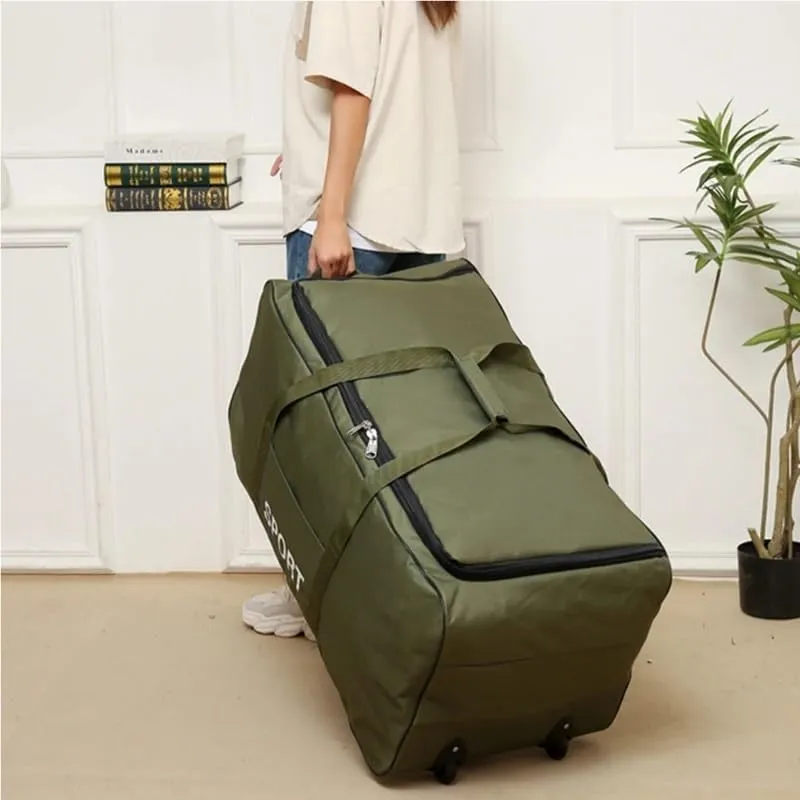 600D Camouflage Luggage Moving Big Bag Thick Waterproof Oxford Cloth Moving Artifact Large Storage Men's Travel Bags Duffle Bag(Camouflage)