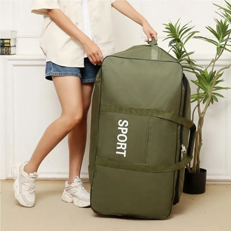 600D Camouflage Luggage Moving Big Bag Thick Waterproof Oxford Cloth Moving Artifact Large Storage Men's Travel Bags Duffle Bag(Camouflage)