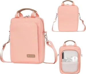 7-9 Inch Tablet Sleeve Bag, Ipad Bag for iPad Mini 6/5/4/3/2,Samsung Galaxy Tab A7 Lite 8.7" / Tab A 8.0",Kindle 2022/10/9/8/7/6,eReader,with Removable Shoulder Strap (Pink)