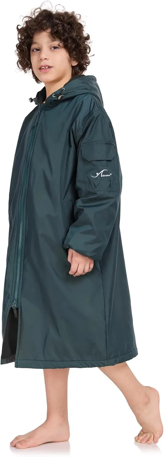 Adoretex Unisex Swim Parka Water Resistant Warm Coat Water Sports Swim Parka for Adult & Kids