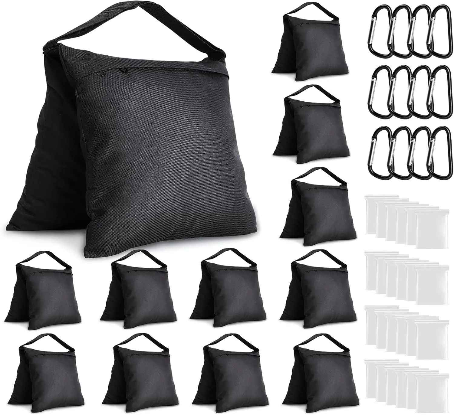 Aimosen 12 Packs Sandbags Weight Bags for Light Stand Photography Video Support, Heavy Duty Saddlebags for Backdrop Stand, Photo Tripod, Canopy, Pop up Tent, Umbrella Base, Fishing Chair, Wedding Shed