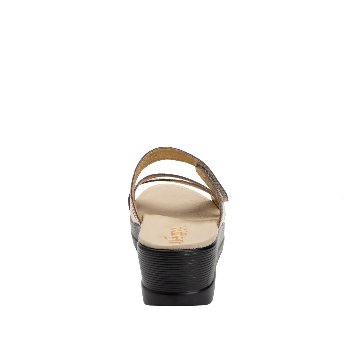 Alegria Rose Gold Mira Womens Adjustable Strap Slide On Sandals MIR-106