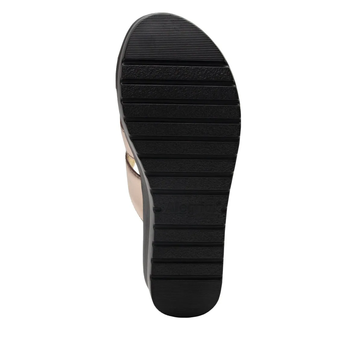 Alegria Rose Gold Mira Womens Adjustable Strap Slide On Sandals MIR-106