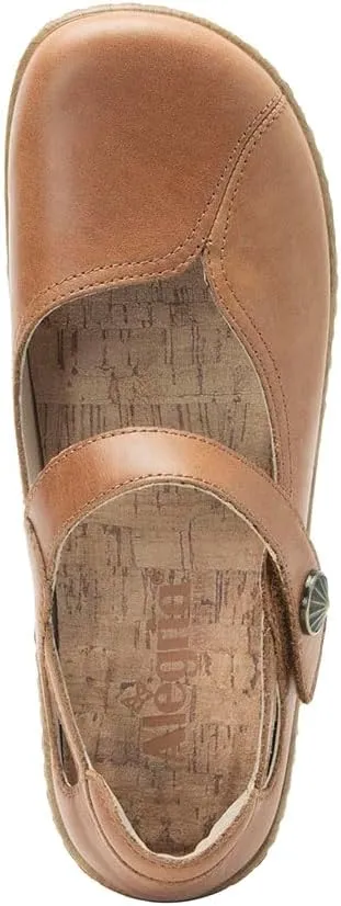 Alegria Women's Onika Leather Wood Grain Mary Jane Shoes