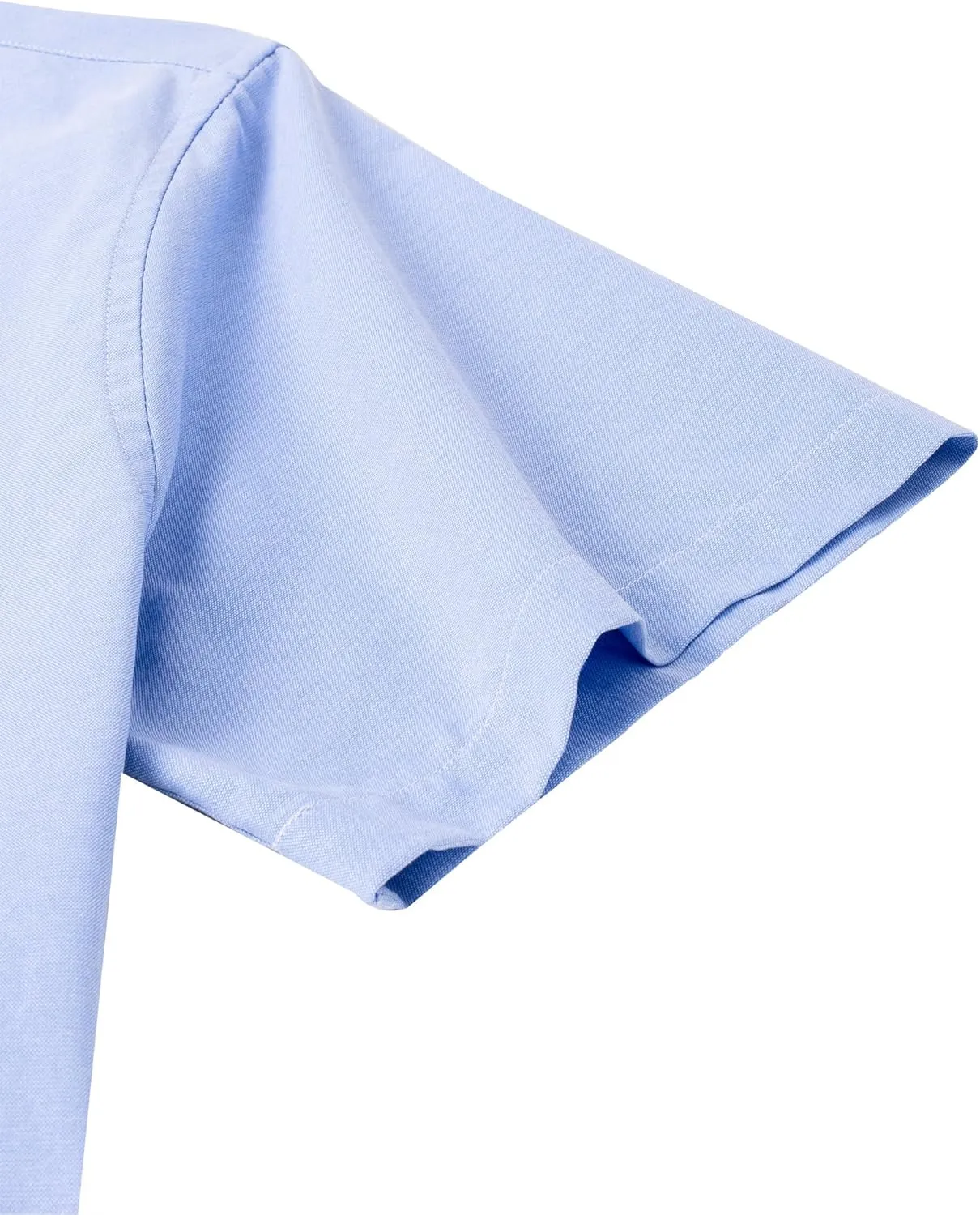 Alimens & Gentle Men's Short Sleeve Oxford Shirt Regular Fit Button Down Collar Shirts with Pocket