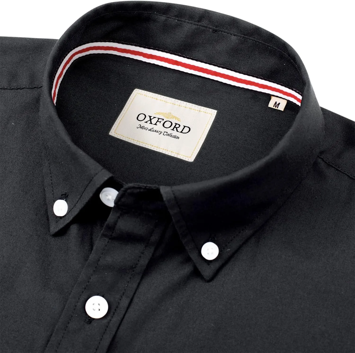 Alimens & Gentle Mens Solid Oxford Shirt Long Sleeve Dress Shirt Work Casual Button Down Shirts with Pocket