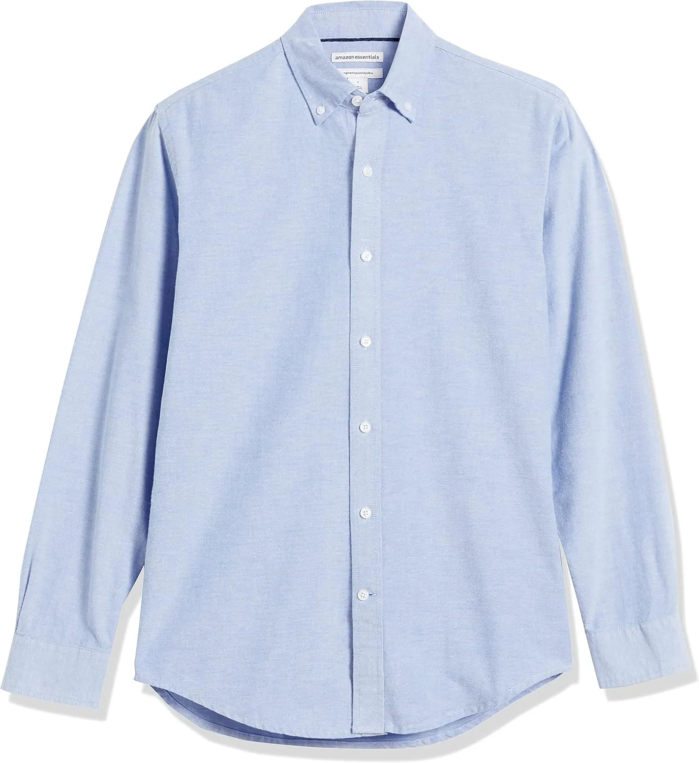 Amazon Essentials Men's Long-Sleeve Regular-Fit Stretch Oxford Shirt (Available in Big & Tall)