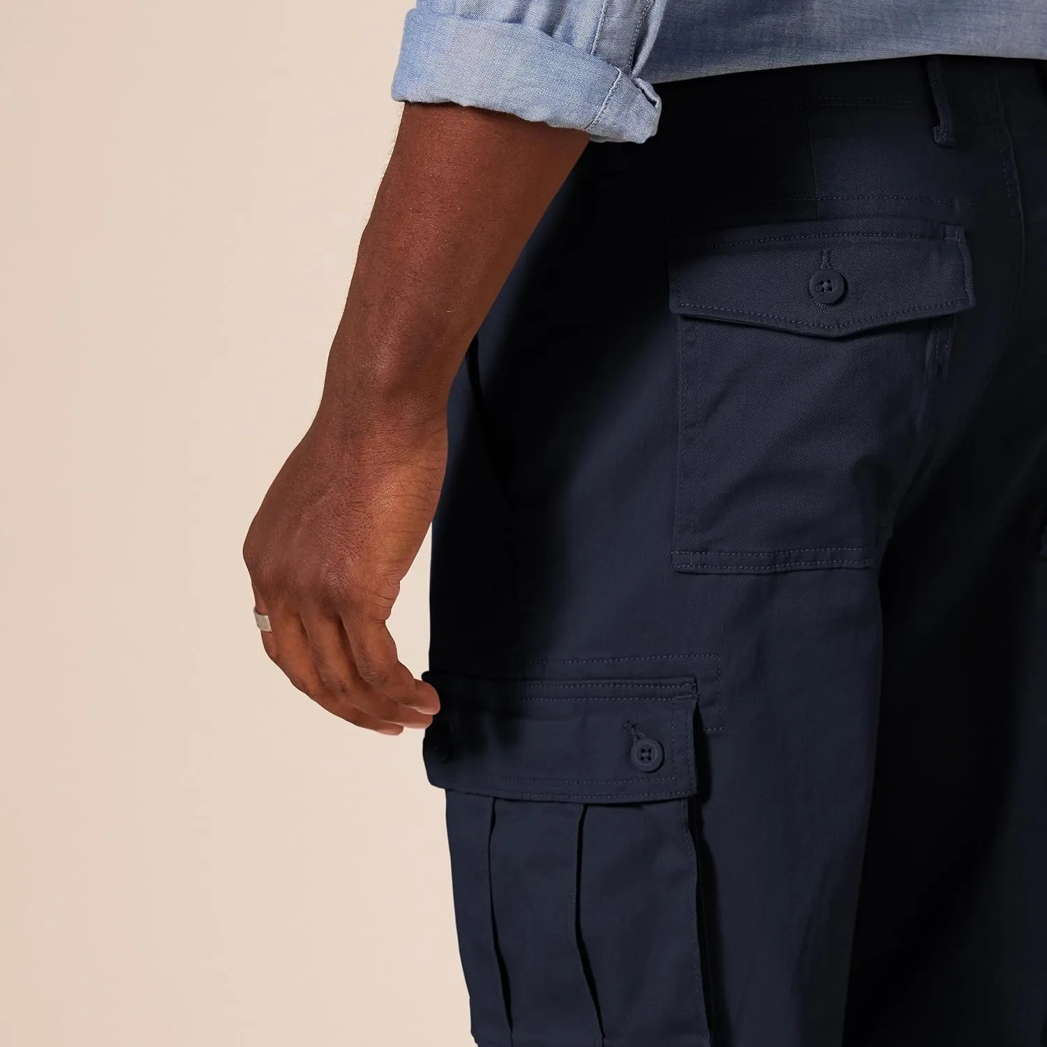 Amazon Essentials Men's Straight-Fit Stretch Cargo Pant (Available in Big & Tall)