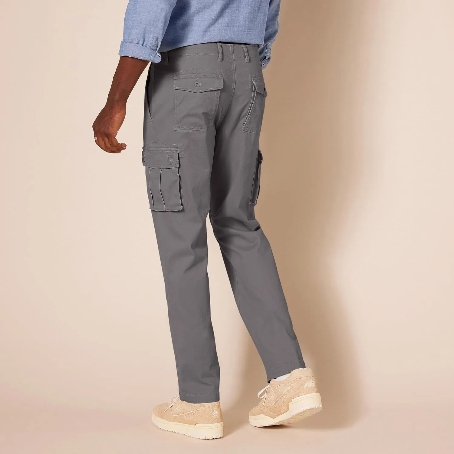 Amazon Essentials Men's Straight-Fit Stretch Cargo Pant (Available in Big & Tall)