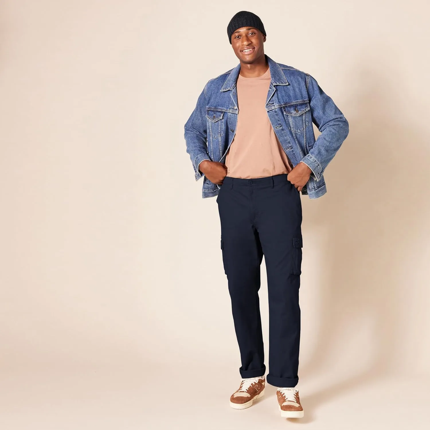 Amazon Essentials Men's Straight-Fit Stretch Cargo Pant (Available in Big & Tall)